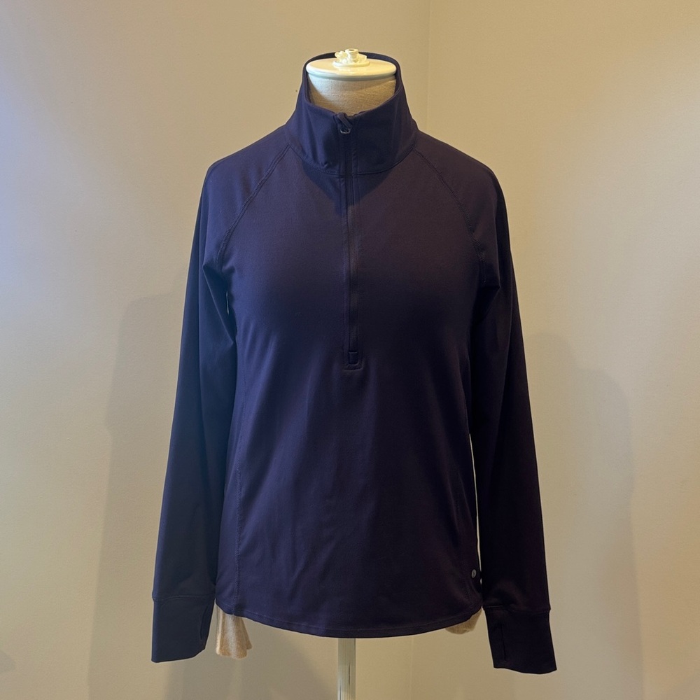 Layer 8 Women's Dark Purple Quarter-Zip Sweatshirt